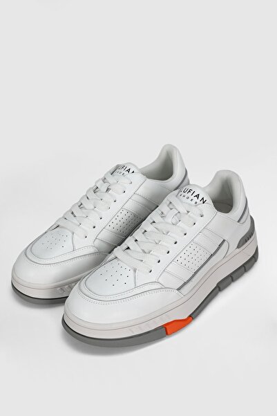 Lufian 112230239 Edwin Sneaker Men's Leather Shoes White