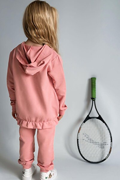 Breeze Κοριτσίστικο Σετ Φόρμα Πέτρινη Κεντημένη Καρδιά 4-9 ετών, Ροζ ξερό