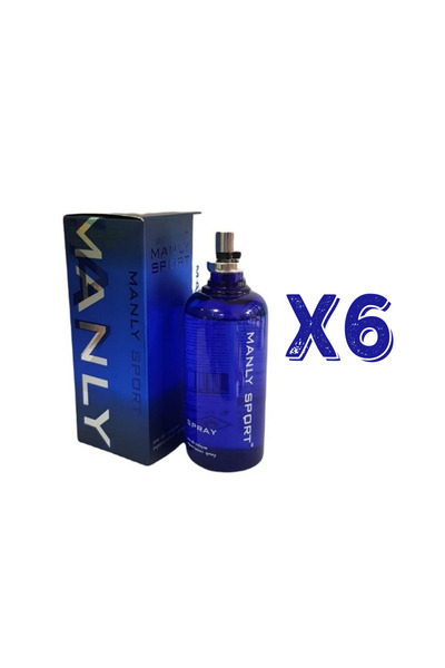 Manly Sport 6 X 125 ml Mavi Erkek Parfümü Lal0606