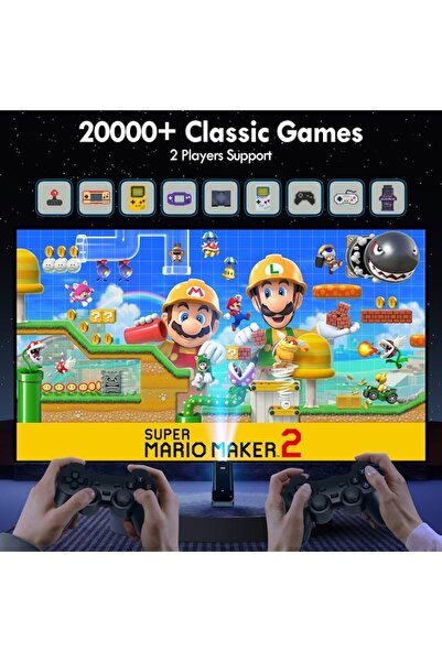 OEM Portable projector with game console, 19,000 games, 6000 lm, Android 11, 4K support