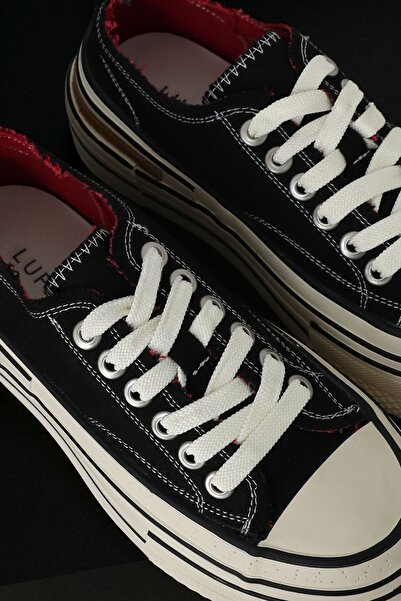 Lufian 121230039 Elena Canvas Unisex Sneaker Shoes Black