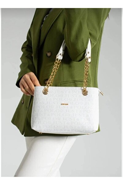 Just Polo حقيبة يد وكتف نسائية من Justpolo مكونة من 4 أقسام وقابلة للتعديل بح...