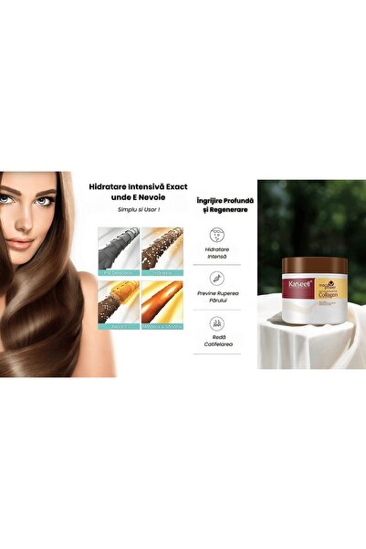 Karseell Mască de păr, șampon, balsam și ulei Karseell Collagen CEZI