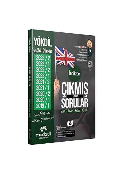 Modadil Yayınları Modadil YÖKDİL Sağlık İngilizce Çıkmış Sorular - Video Çözümlü