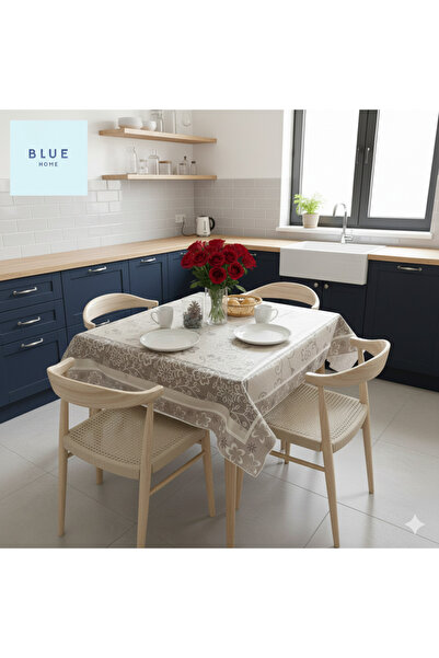 Blue Home 🆕LUX Meiwa Fiber Postavljeno Protivklizno Lako se briše Stolnjak /...