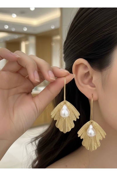 Zokak Orijinal Barok İnci Küpe - Gerçek İnci Sallantılı Küpe -Sallantılı Küpe...