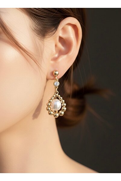 Zokak Orijinal Barok İnci Küpe - Gerçek inci küpe- Danla inci küpe, Sallantıl...