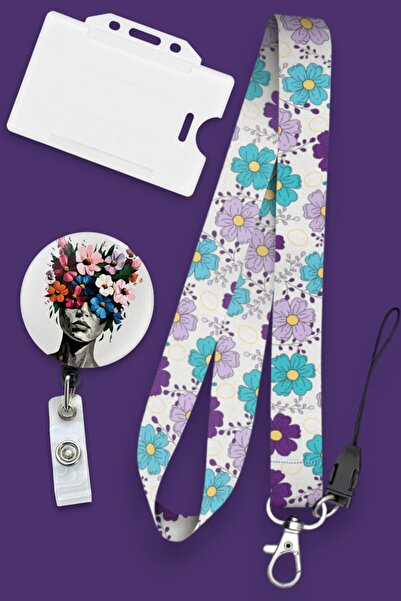 MİLLENEX Çiçekler Boyun Askı İpi Doktor Hemşire Askı ipi 3 lü Boyun İpi Yoyo ...