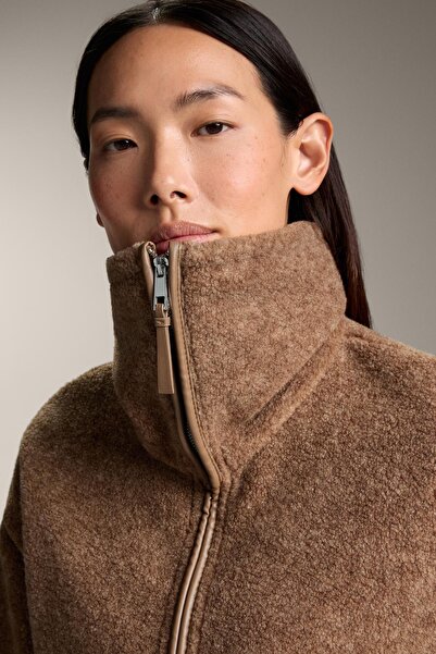 Oysho Boxy faux-shearling jacket