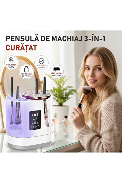 CR LUMI AND GABI Electric Device For Cleaning And Drying Makeup Brushes L Cr.lumi.and.gabi, 3 In 1