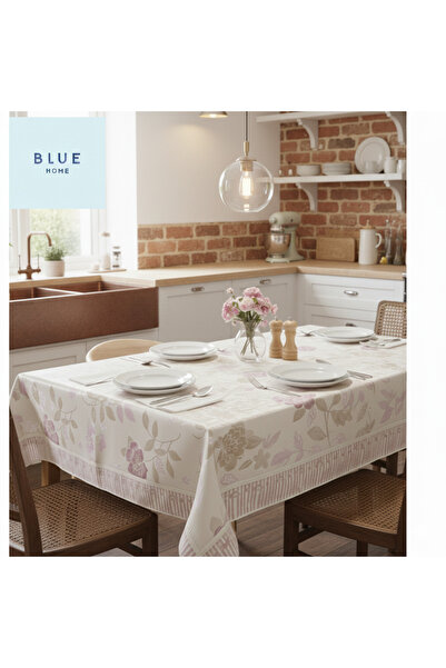 Blue Home 🆕 LUX Meiwa Fiber Postavljeno Protivklizno Lako se briše Stolnjak ...