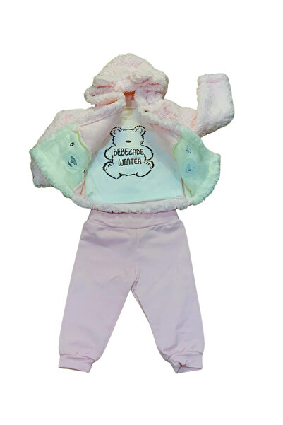 YusGos Plush Coat Baby Girl/Boy Suit Pink 9 - 12 Months