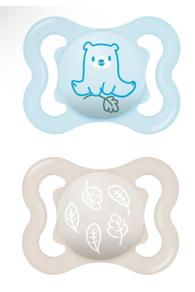 MAM Spreme l Emzik 2'li Set I Sterilize Kutuda I0-6 Aylık I Ayıcık/Yaprak