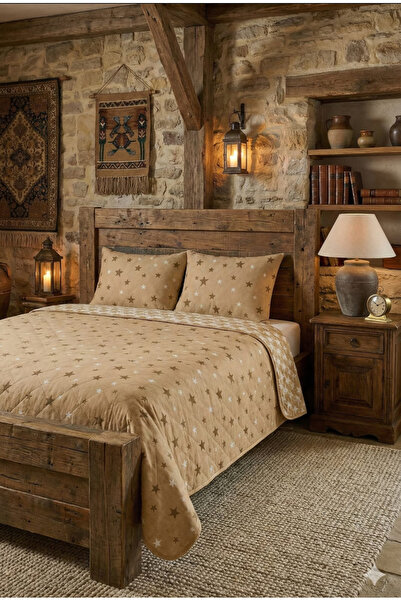 VİLERA HOME Double Sided Double Personalized Quilted Bedspread Set