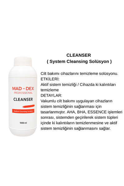 maddex MAD-DEX CLEANSER HYDRAFACİAL VAKUM TIKANIKLIĞI GİDERME SOLÜSYONU MADDEX