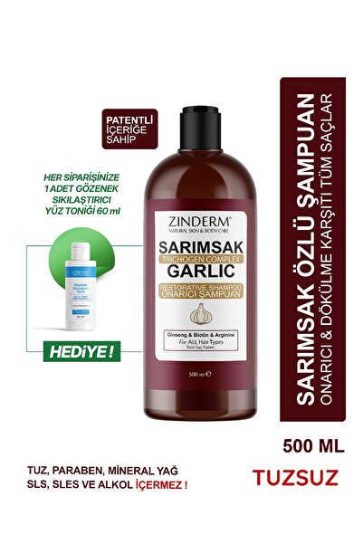 zinderm Trichogen Complex Güçlendirici TUZSUZ Sarımsaklı Şampuan | Dökülme Ka...