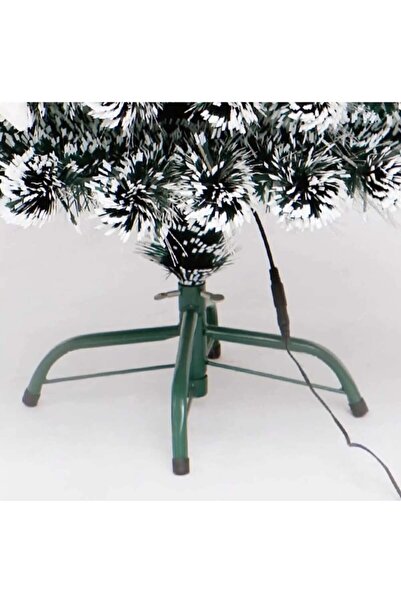 GARDEON Brad artificial de Craciun cu fibra optica, Cu lumini, Coroana bogata, Inaltime 180cm