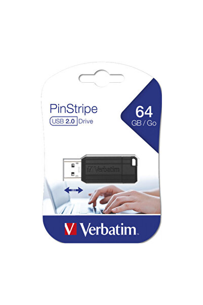 Verbatim Stick USB Verbatim PinStripe 64GB (Negru)