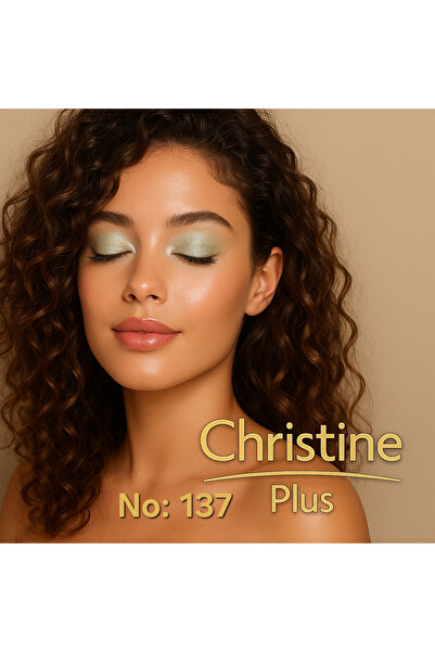 Christine Plus Toz Yapıda İnce Işıltılı Göz Farı - Sedefli Açık Nane Yeşili No:137 (Eyeshadow)