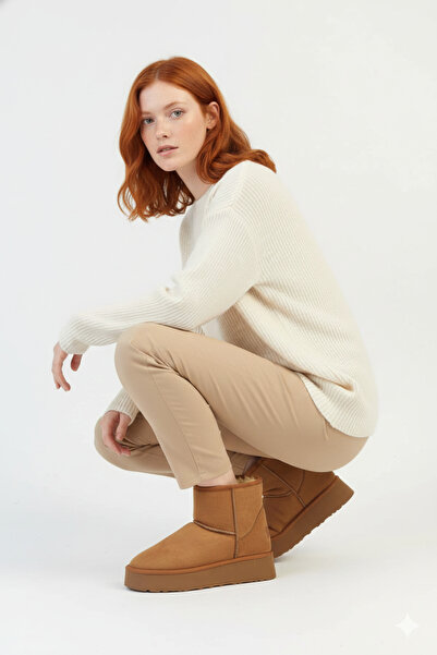 Pierre Cardin Tan Medium Size Γυναικείες Suede Μπότες PC-52710