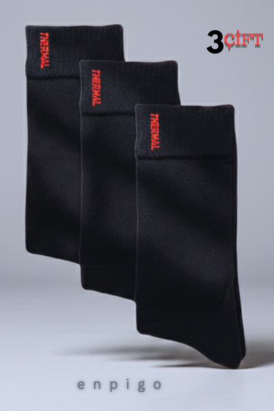 Enpigo Thermal Kışlık Havlu Çorap 3 lü Paket Pamuklu