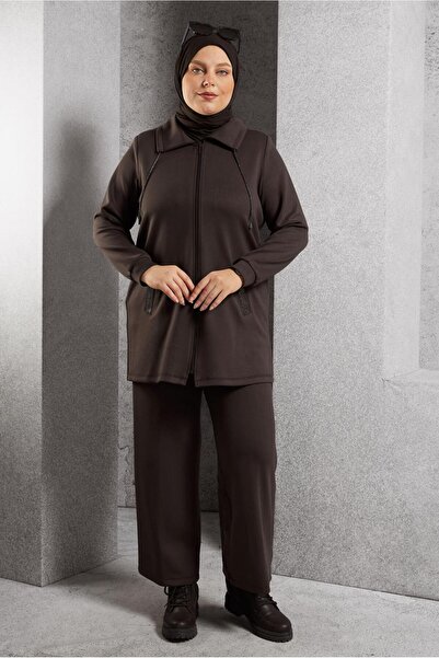 Alvina 20646 Model Zipper and Trousers Suit