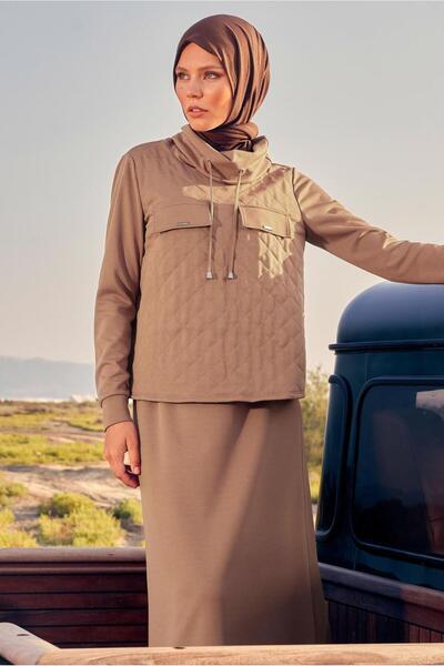 Alvina LACE-UP COLLARED SKIRT SUIT 44193