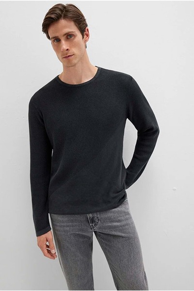 Mavi M070702-900 Crew Neck Sweater Men's Sweatshirt Black