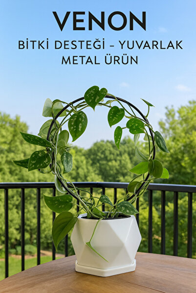 VENON 1 Adet METAL Yuvarlak 18x26 Bitki Gövde Destek Sabitleme Dikey Büyüme İ...