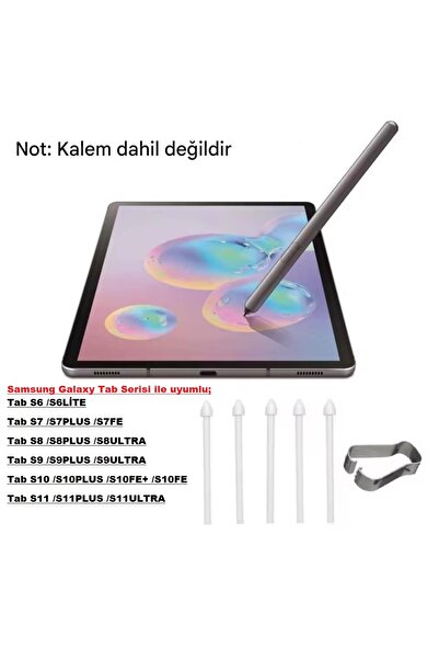 gökmer Samsung S Pen Tablet Uyumlu Kalem Ucu Tab S6/S6LTE/S7FE/S7ULTRA (5 TANE)