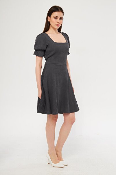 ESPİNA Γυναικείο φόρεμα με πλισέ μανίκι καρπούζι