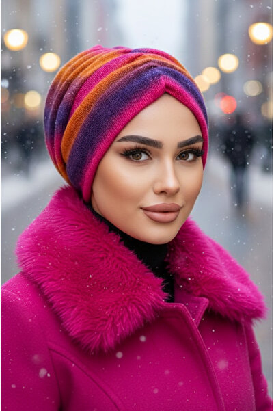 Aişe tesettür Colorful Winter Drawstring Bonnet