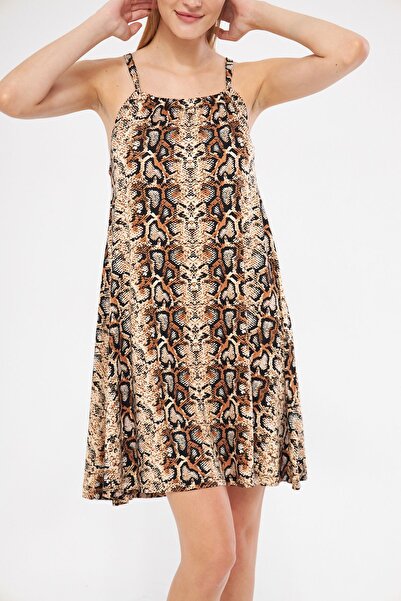 ESPİNA Γυναικείο φόρεμα με σχέδιο κόμπρα