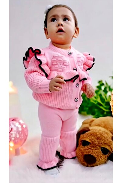 Bebek triko hırkalı çocuk takım & tam kalıp