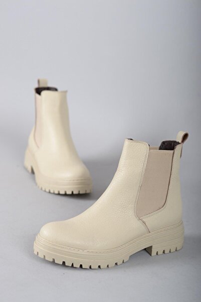 SEÇ KUNDURA SEÇ 606 CIZME ELASTICE DIN PIELE AUTENTICA BEJ