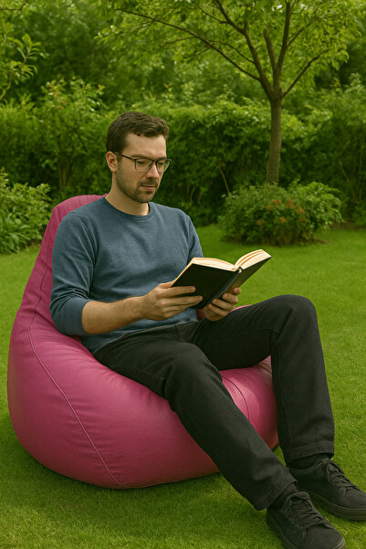 Pufumo Deri Armut Koltuk Pembe