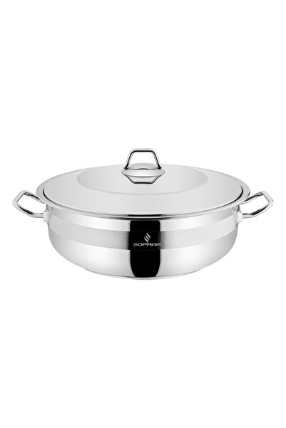 Sofram Turkish soft steel low cooking pot, 8 liter capacity, 32 cm