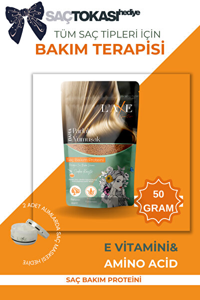 Professional Laxe İstanbul Boyadan Isıdan Işlemden Yıpranmış Kopmuş Saçlara Canlılık Terapisi - Laxe Saç Bakım Proteini 50 gr