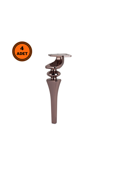 EYM 4 Adet Sintra Lüx Metal Ayak 16 cm Mobilya Koltuk Ayağı Bronz