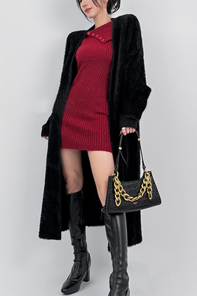 dorbe stylish off-shoulder ribbed knit bodycon mini dress