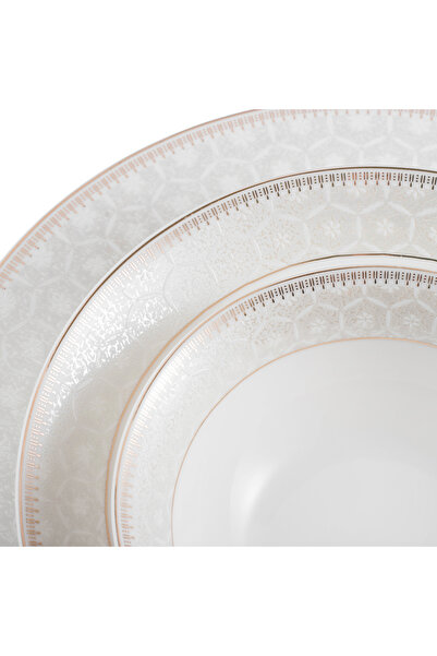 Dania ✨ 70-piece luxury porcelain dinnerware set – serves 6 people with an elegant gilded design! ✨