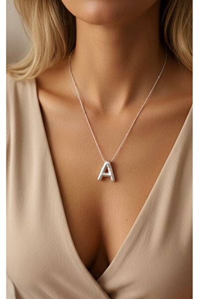 İNN JEWELLERY Steel (A) Letter Balloon Pendant Non-Tarnish Antiallergic (2 Years Importor Warranty)