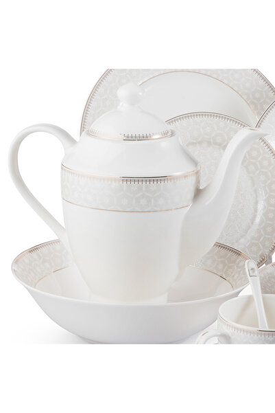 Dania ✨ 70-piece luxury porcelain dinnerware set – serves 6 people with an elegant gilded design! ✨