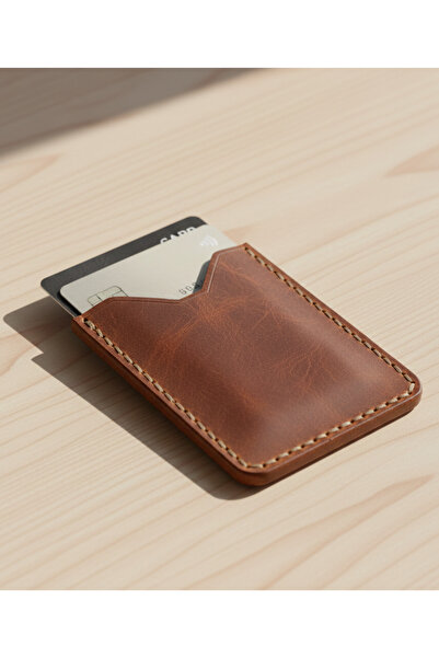 Koof Craft Classic Slim Leather Card Holder – Vegetable Tanned Genuine Leather Minimal Card Holder