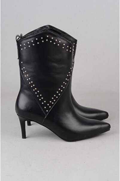 SEÇ KUNDURA SEÇ 5510 CIZME WESTERN CU TACĂ (Înălțimea tocului: 7 cm) NEGRE