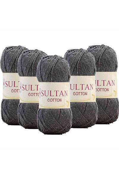 orhanucuzluk ( 5 Adet ) No:06 Koyu Gri Sultan Cotton Amigurumi Ipi