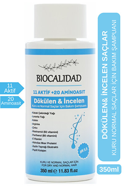 biocalidad Kuru ve Normal/ Dökülen ve İncelen Saçlar için Bakım Şampuanı