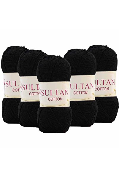 orhanucuzluk ( 5 Adet ) No:32 Siyah Sultan Cotton Amigurumi Ipi