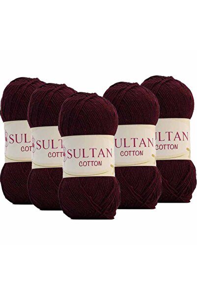 orhanucuzluk ( 5 Adet ) No:26 Bordo Sultan Cotton Amigurumi Ipi