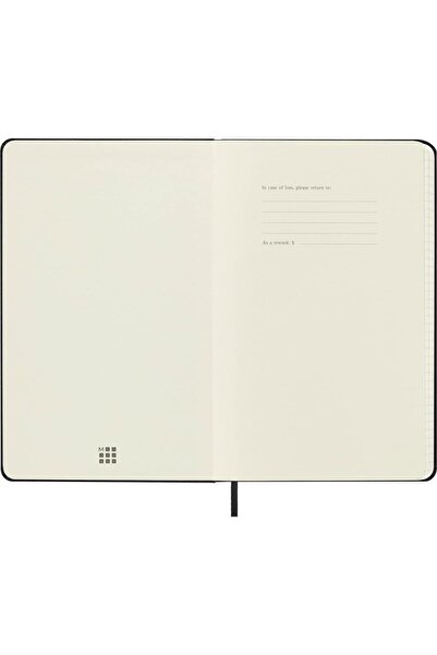 Moleskine Large Size Checkered Black Notebook